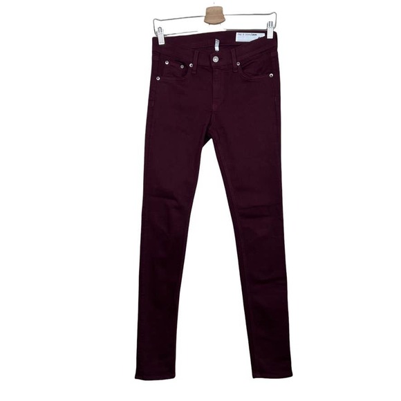 Rag & Bone Skinny Jeans in Port Burgundy Size 27 - Picture 15 of 15